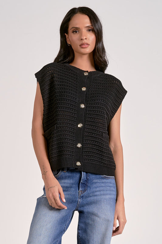 Sleeveless Cardigan Buttondown