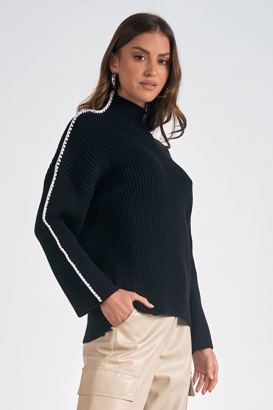 Contrast Stripe Sweater