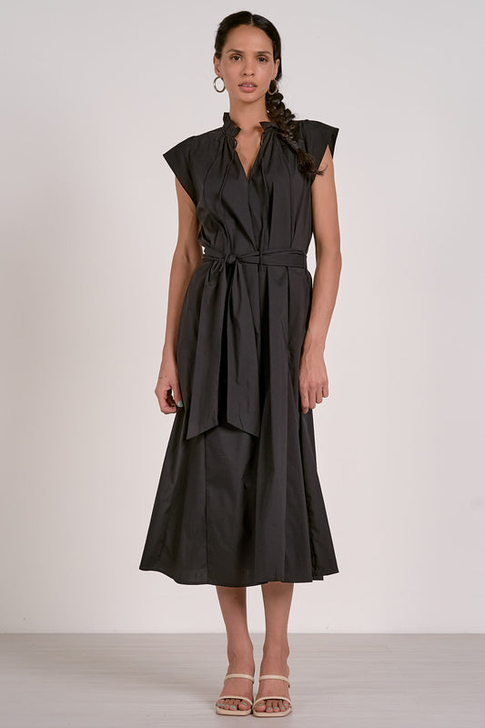 Cap Sleeve V-Neck Maxi Dress