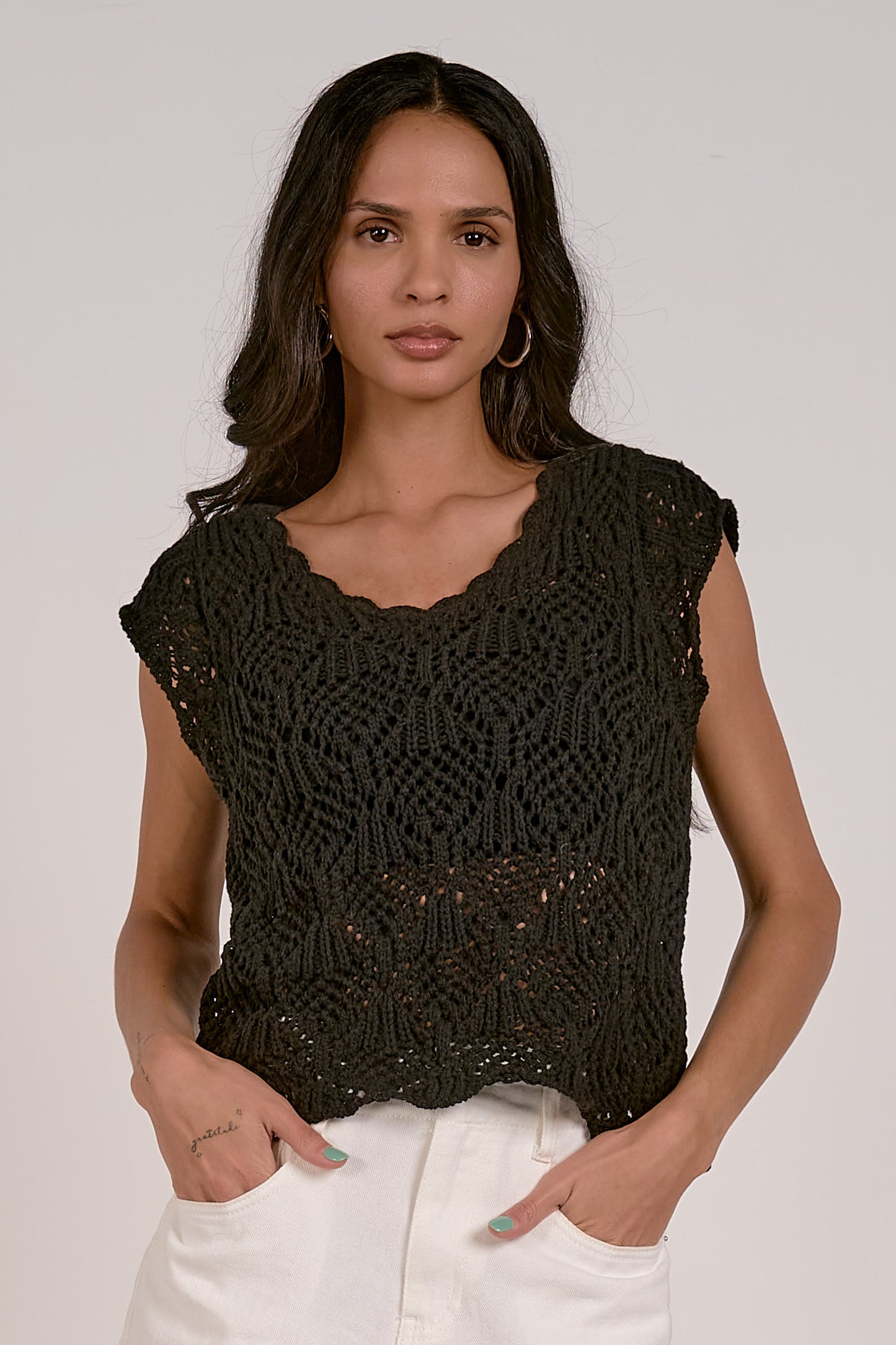 Crochet Capsleeve Top