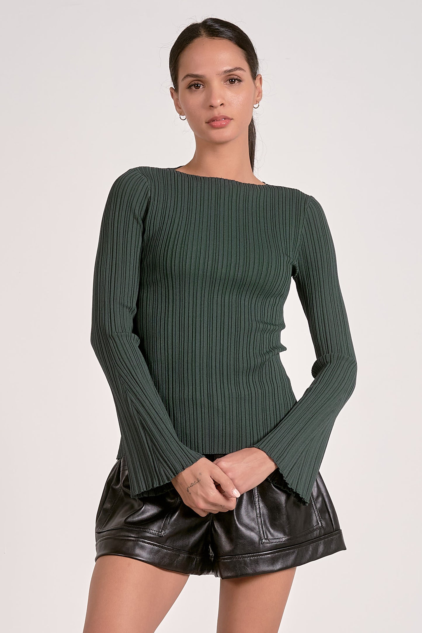 Elan Crewneck Bell Sleeve
