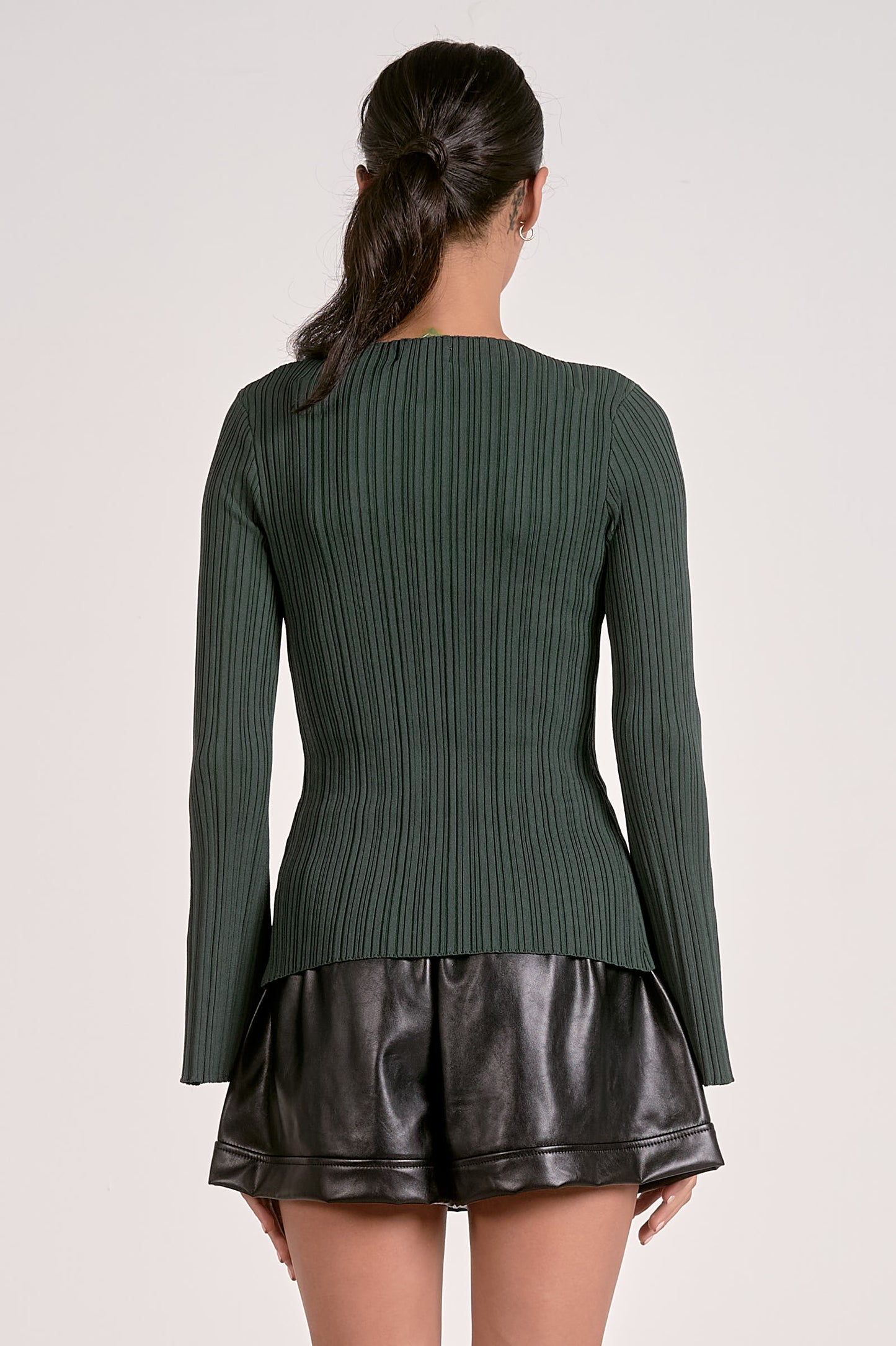 Elan Crewneck Bell Sleeve