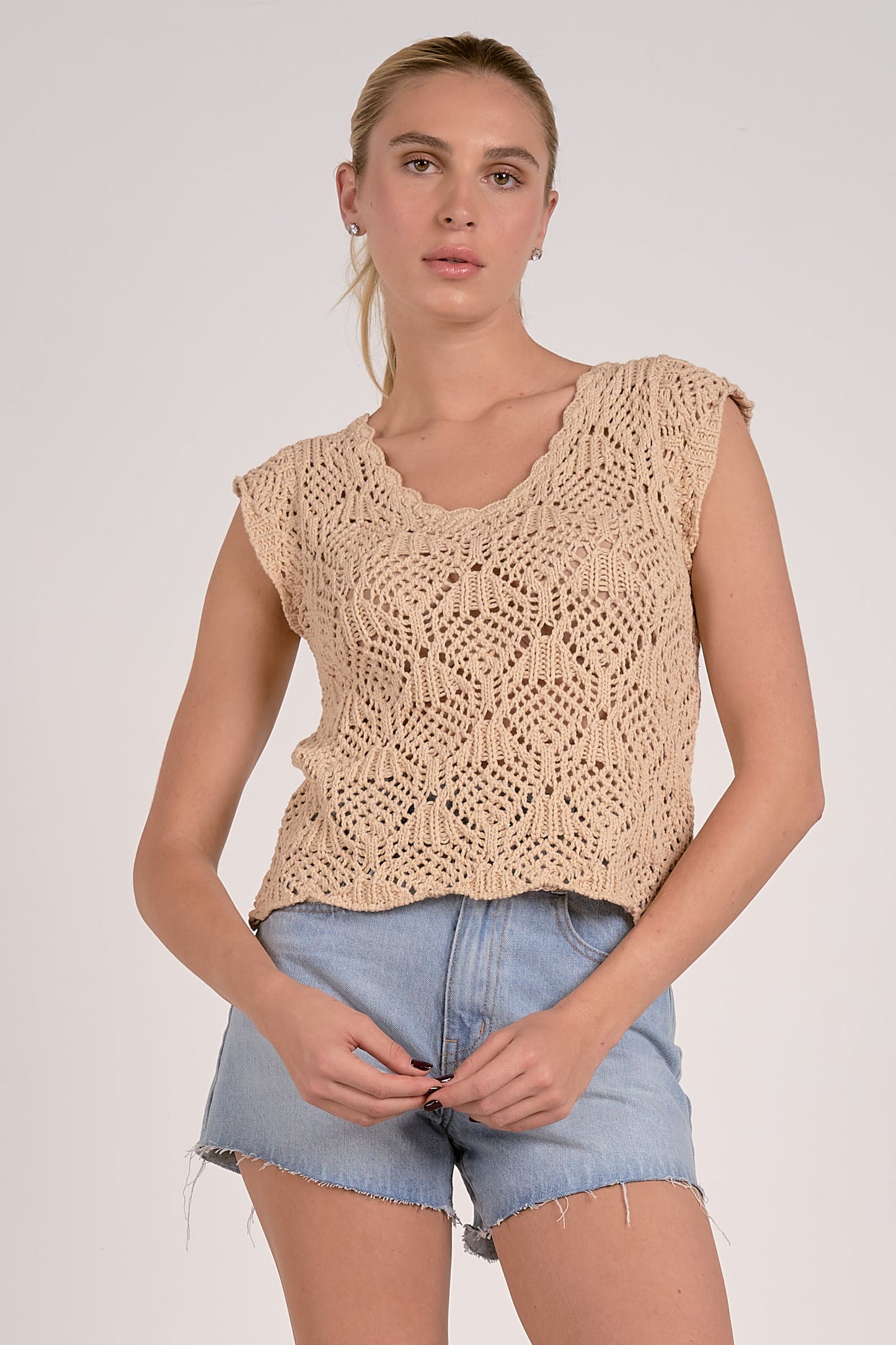 Crochet Capsleeve Top