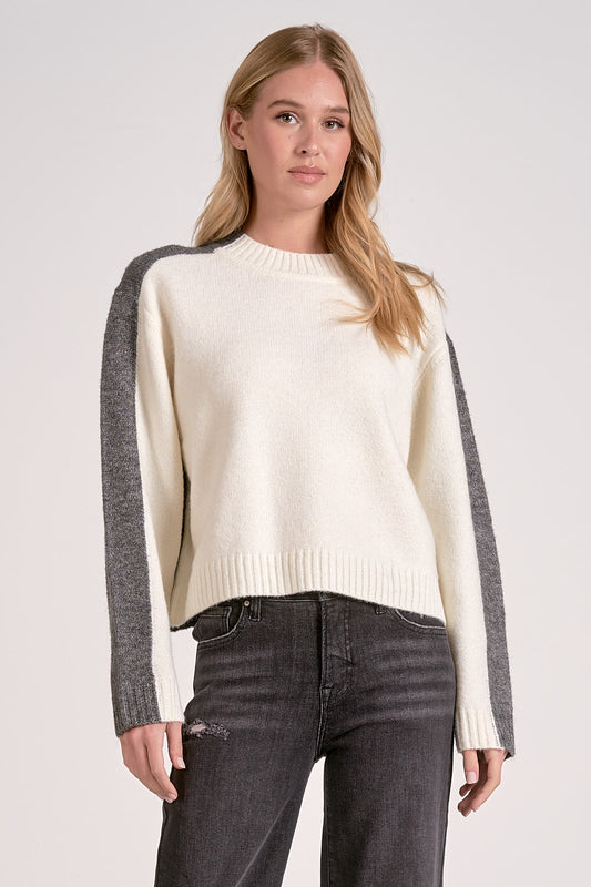 Elan Crewneck Colorblock Sweater