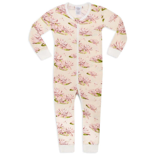 Water Lily Bamboo Zipper Pajamas