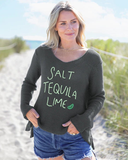 Salt Tequila Lime! V-Neck Light Weight Cotton