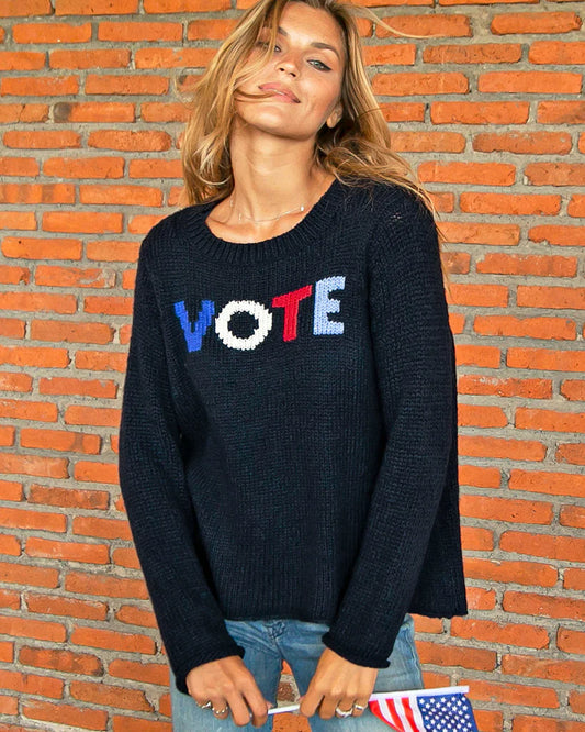 VOTE Chunky Crew Neck Sweater