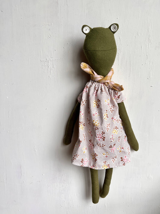 Fern the Frog Doll- Floral Dress