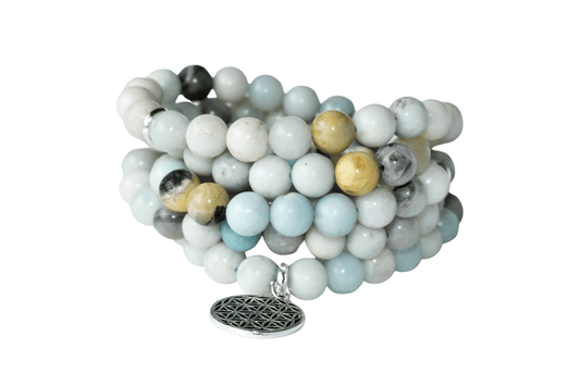 Multi Amazonite Beads Mala Bracelet,108 Prayer Beads