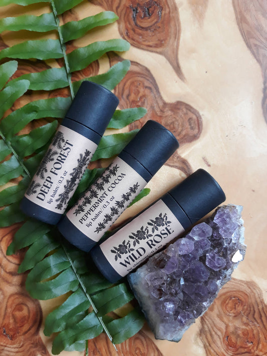 Lip Balm FLORA+FUNGI Wild Rose in Biodegradable Tubes