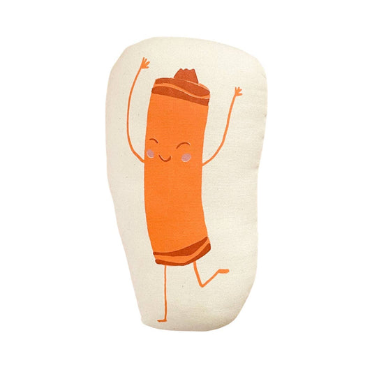 orange crayon pillow