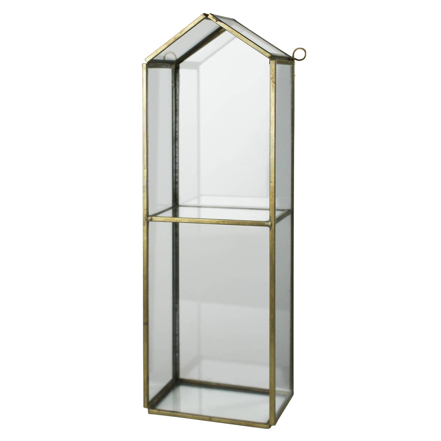 House Shelf - 2 Story, Brass